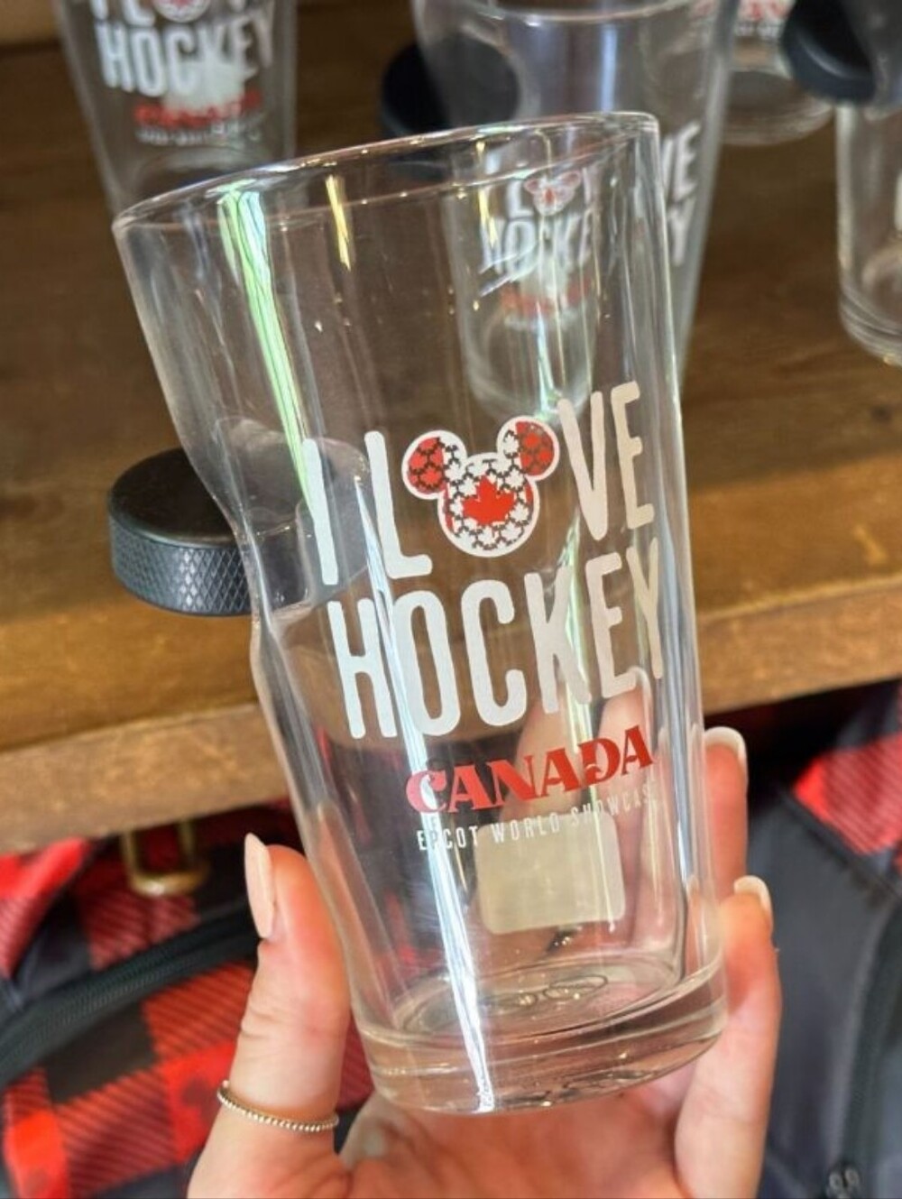 Disney Parks I Love Hockey Pint Glass